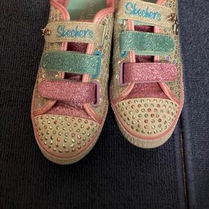 Girls light up Skechers sneakers